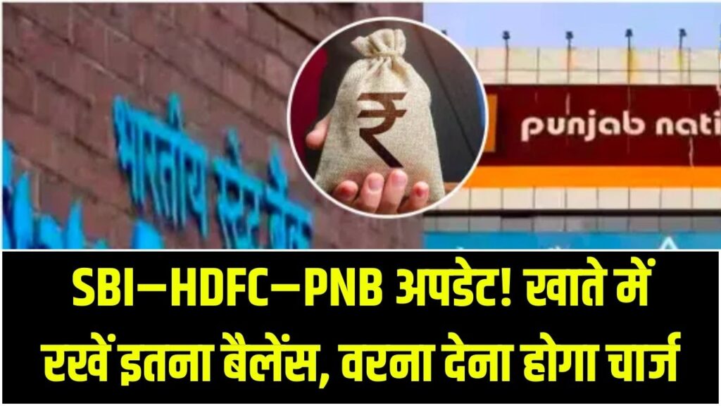 Bank Minimum Balance Alert: खाते में कम बैलेंस रखा तो कटेगा भारी चार्ज! SBI–HDFC–PNB समेत सभी बैंकों की नई लिस्ट देखें