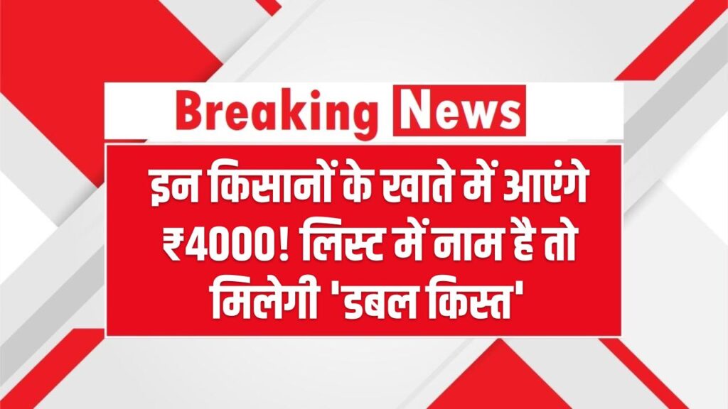 PM Kisan खुशखबरी: इन किसानों के खाते में आएंगे ₹4000! लिस्ट में नाम है तो मिलेगी 'डबल किस्त', ऐसे चेक करें स्टेटस।